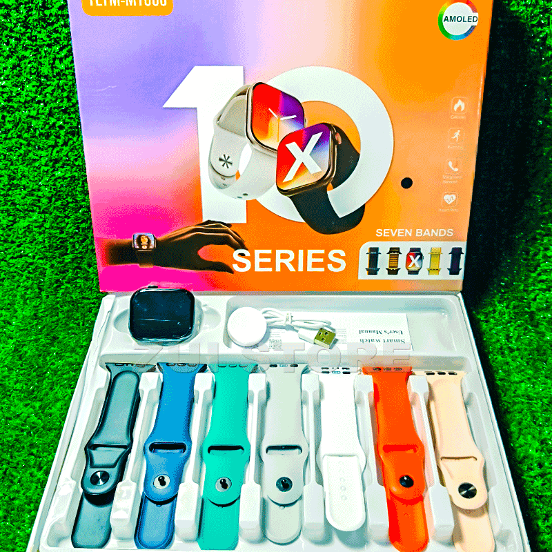Tltm - M1000 | 7-in-1 Smart Watch Combo | 7 Stylish Straps Included | Fitness Tracker | Bluetooth Calling | Best Value Deal | 78