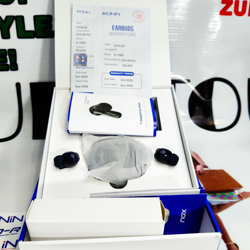 R-7080 NOX – Premium Wireless Earbuds with ANC & Dual Connectivity | 02