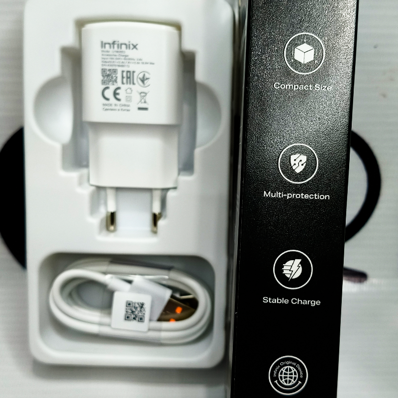 Infinix Original 18W Fast Charger + Data Cable | 100% Genuine | Safe & Efficient | 37