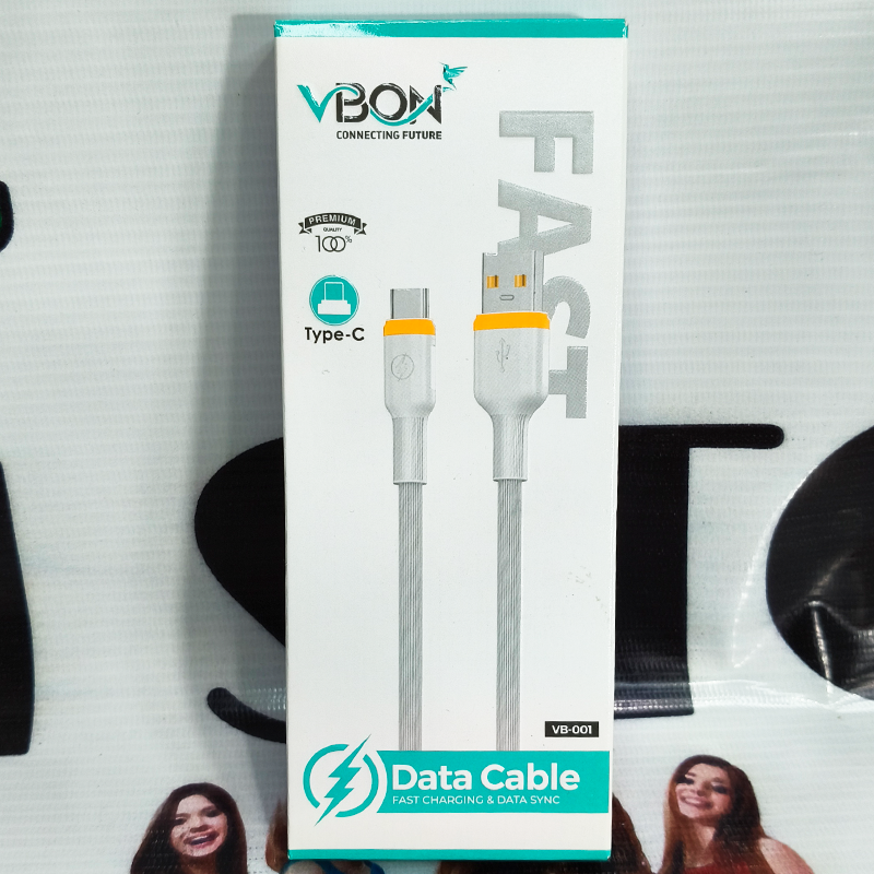 V BON Type-C Fast Charging Cable | Super Speed Data & Charging + Free 6AM Cable