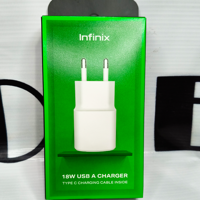 Infinix Original 18W Fast Charger + Data Cable | 100% Genuine | Safe & Efficient | 37