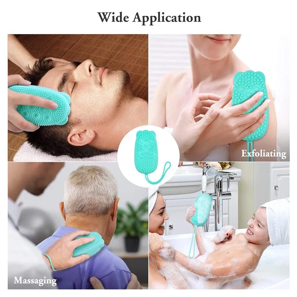 Bubble Bath Brush – Double-Sided  Silicone Body Brush with Quick Foaming Sponge, Gentle Exfoliation & Massage for All Skin Types /02