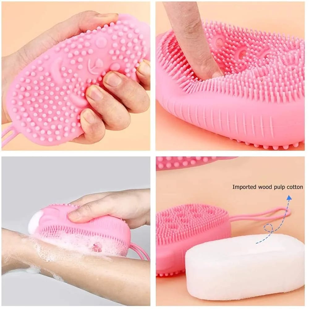 Bubble Bath Brush – Double-Sided  Silicone Body Brush with Quick Foaming Sponge, Gentle Exfoliation & Massage for All Skin Types /02