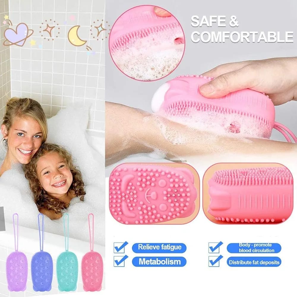 Bubble Bath Brush – Double-Sided  Silicone Body Brush with Quick Foaming Sponge, Gentle Exfoliation & Massage for All Skin Types /02