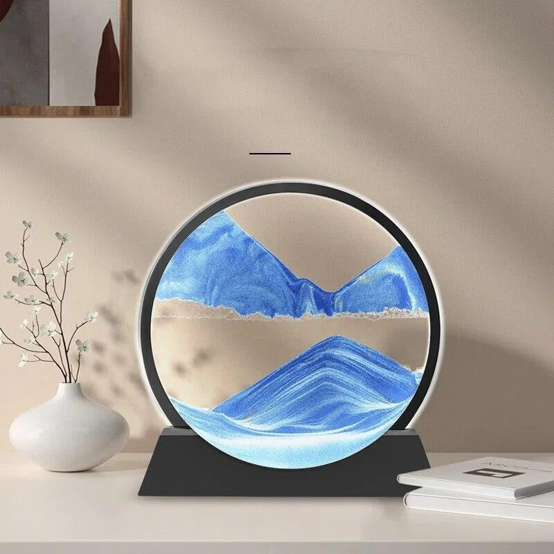 Moving Sand Art Picture – 3D Dynamic Deep Sea Sandscape with Display Stand / 01