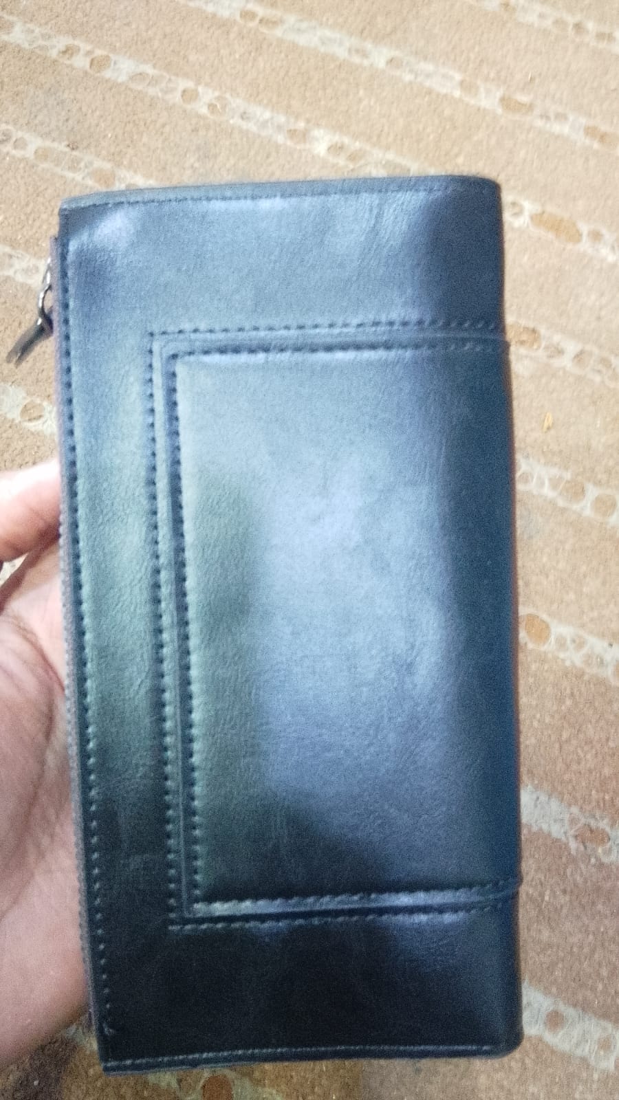 Premium Balisi Leather Long Wallet – Elegant Bi-Fold Business Clutch & Multi-Card Travel Organizer for Men(Black)   - 05