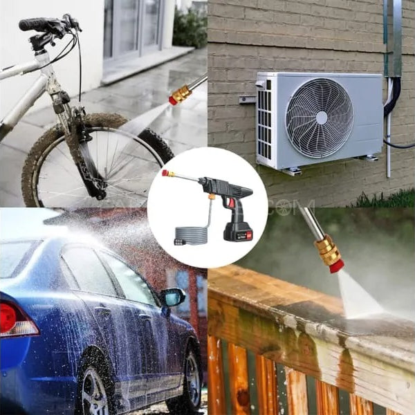 Automatic Cordless Car Wash Spray Gun 21V | High Pressure Portable Pressure Washer with Lithium Battery (Double Battery) - 008
