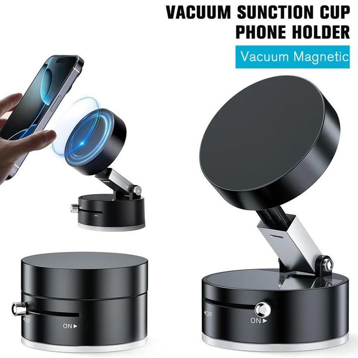 360° Rotating Magnetic Car Phone Holder – Strong Suction Dashboard Mount for All Smartphones- 007