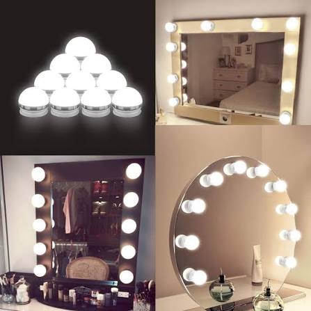 10 Bulbs Mirror Vanity Light | 3 Modes Makeup Dressing Table & Bathroom Mirror Vanity Lights 0043