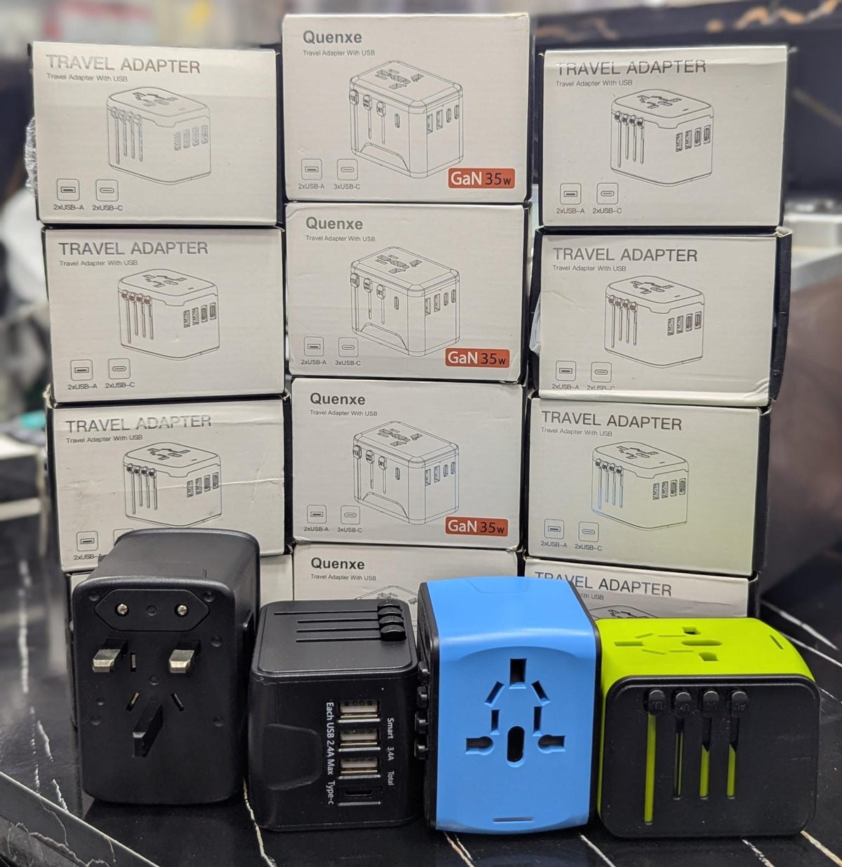 Universal Travel Adapter Worldwide Plug Converter Random Color -0017