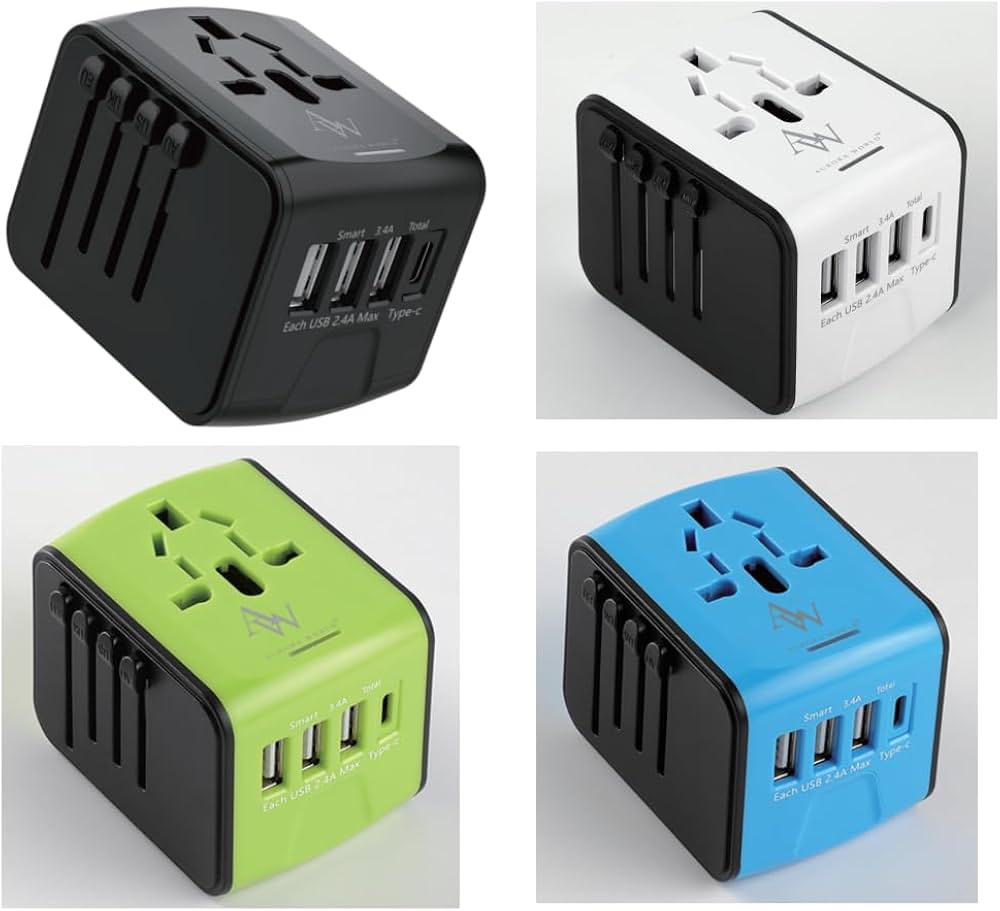 Universal Travel Adapter Worldwide Plug Converter Random Color -0017