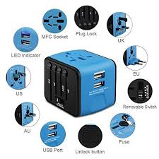 Universal Travel Adapter Worldwide Plug Converter Random Color -0017