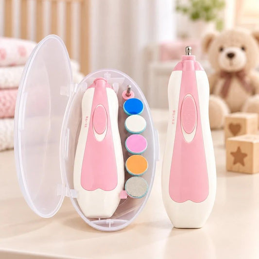 Premium 6-in-1 Baby Electric Nail Trimmer Kit – Safe, Silent & Gentle Automatic Nail Clipper for Newborns - 0031