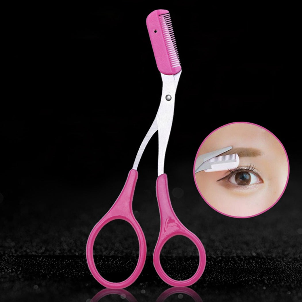 3 In 1 Eyebrows Making Razor With Comb Scissor - 0015