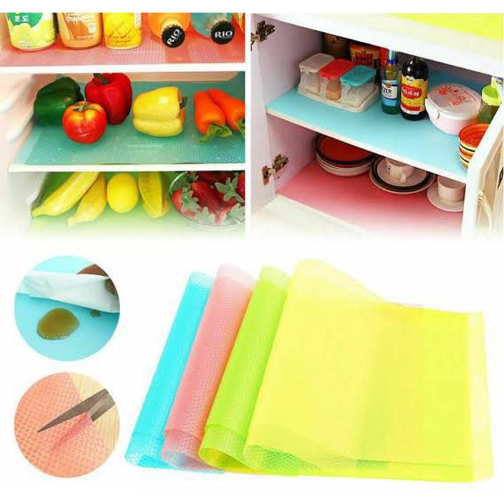 1 Roll Refrigerator Mats Shelf Liners, 45 ×150cm Plastic Refrigerator Liners (Random Color)0022