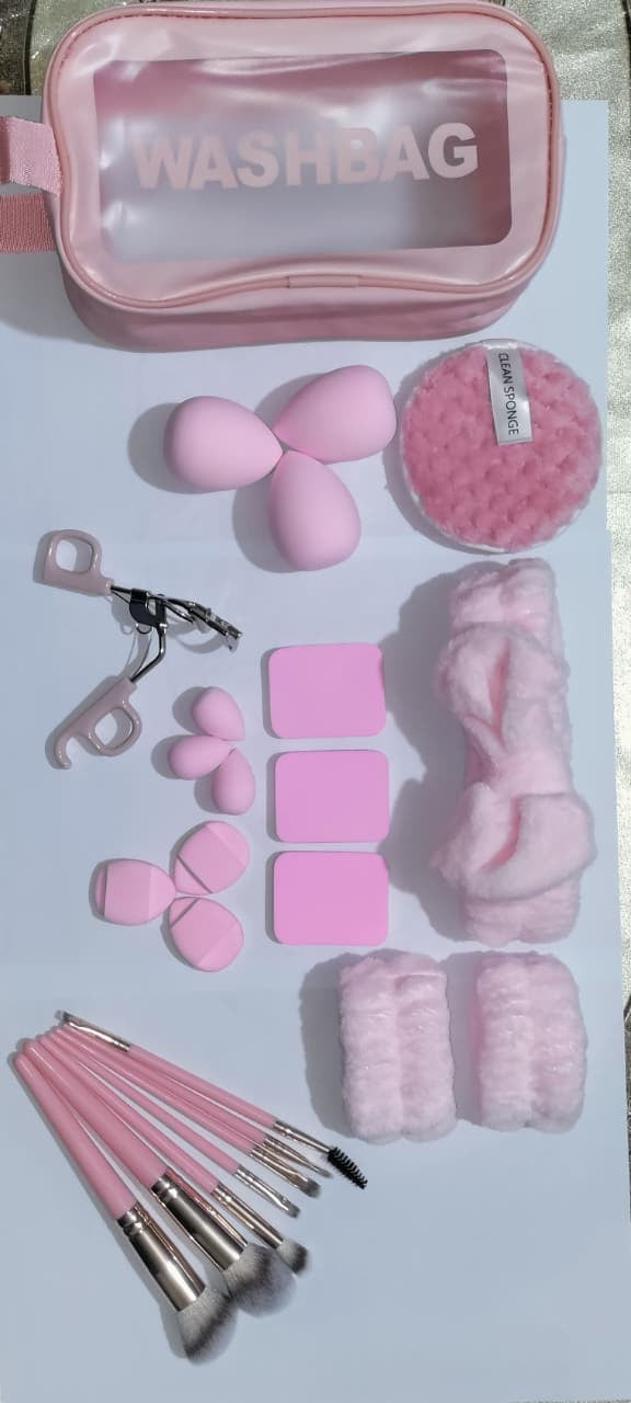 24 In 1 Makeup Kit Deal with Washbag Complete Beauty Set Cosmetics Bundle - Brown 0035