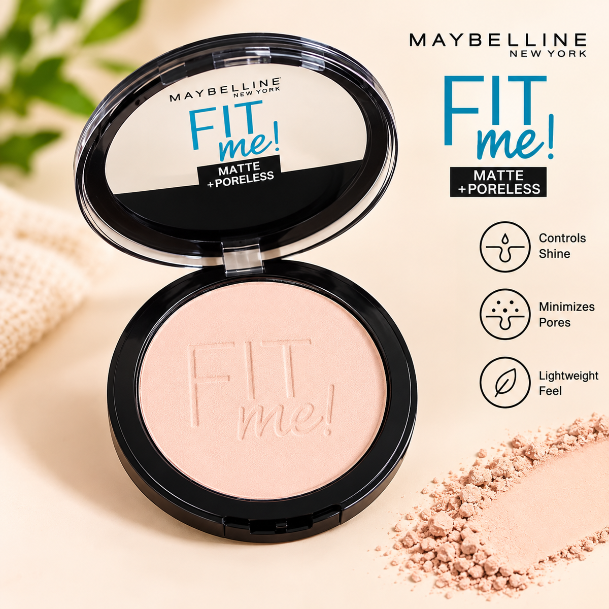 Fit me Face Powder Smooth Foundation Pressed Powder 0034