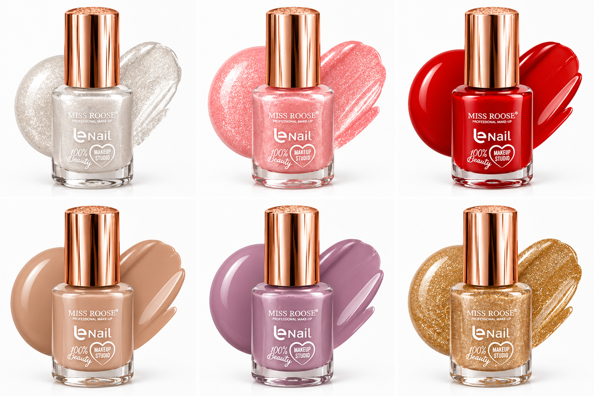 Miss Rose Nail Polish Pack of 6 Colors 0032