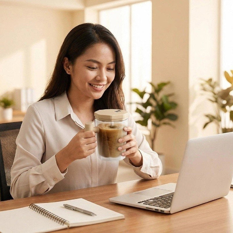 Automatic Coffee Mixing Mug with Digital Display 0037