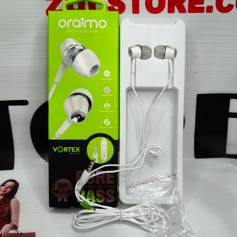 Oraimo Original Handsfree | Deep Bass • Clear Mic • High-Quality Sound | Best for Music & Gaming | 41