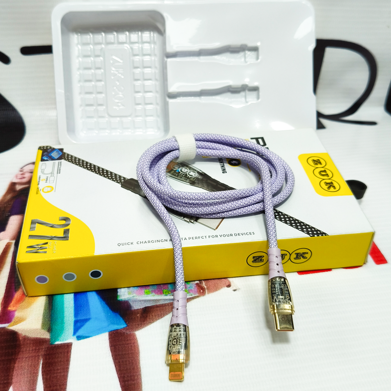ZUK PD 27W Type-C to iPhone Fast Charging Cable | Super Speed Data & Charge Cable |  15