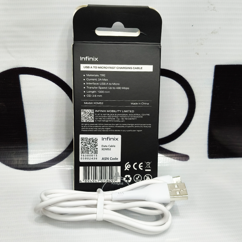 Infinix Original Micro Charging Cable | High-Speed Data & Fast Charging | Durable & Long-Lasting |  40