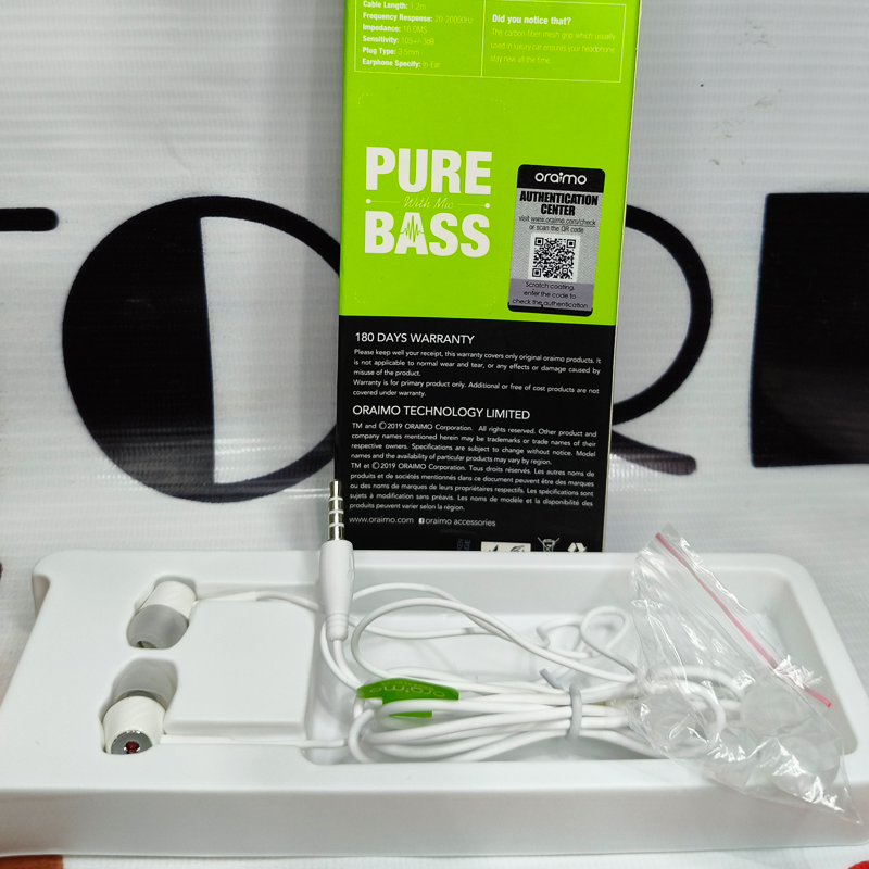 Oraimo Original Handsfree | Deep Bass • Clear Mic • High-Quality Sound | Best for Music & Gaming | 41