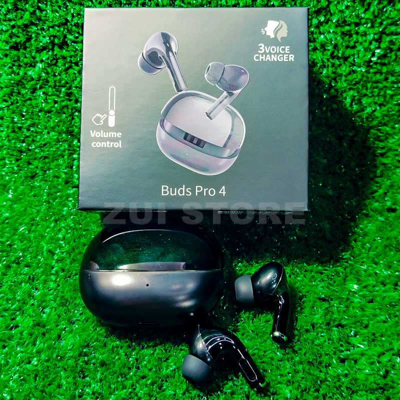 Buds Pro 4 Wireless Earbuds – Volume Control | 3 Voice Changer Modes | Long Battery | 69