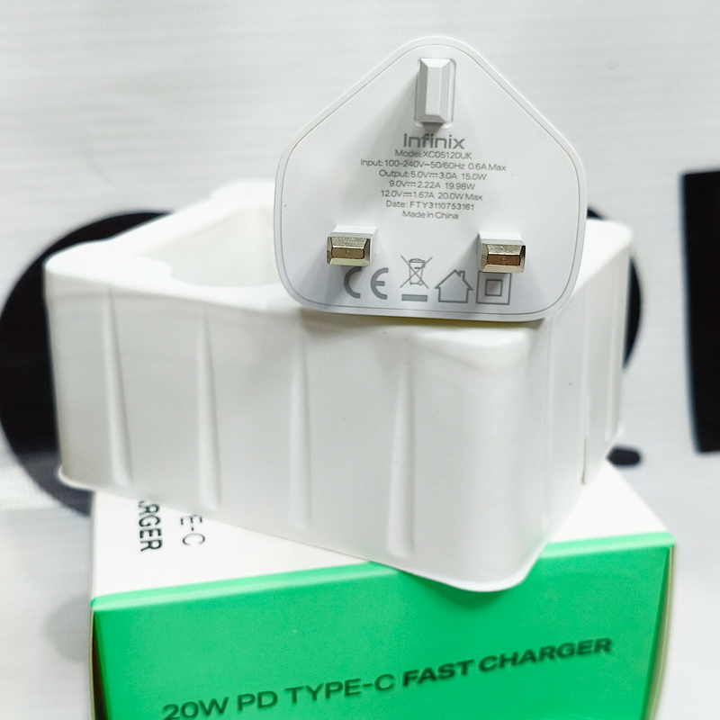 Infinix Original 20W PD Type-C Fast Charging Adapter | Super Fast Charging | Safe & Durable |  42