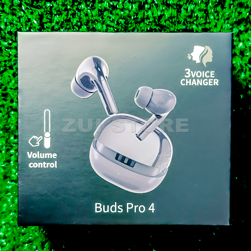 Buds Pro 4 Wireless Earbuds – Volume Control | 3 Voice Changer Modes | Long Battery | 69