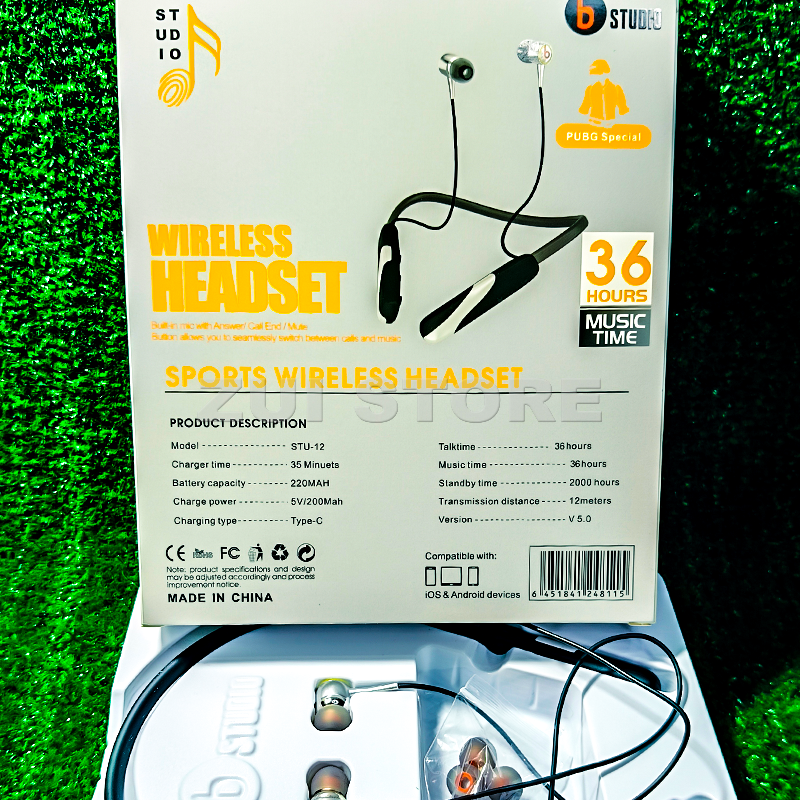 Wireless Neckband Headset – 36H Playtime | Noise Cancelling Mic | Low Latency Gaming | Perfect for PUBG & Calls |  70