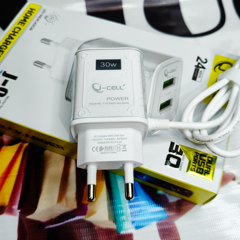 J-Cell 30W Fast Charger ⚡ | With Micro USB Cable – Super Fast & Reliable | 09