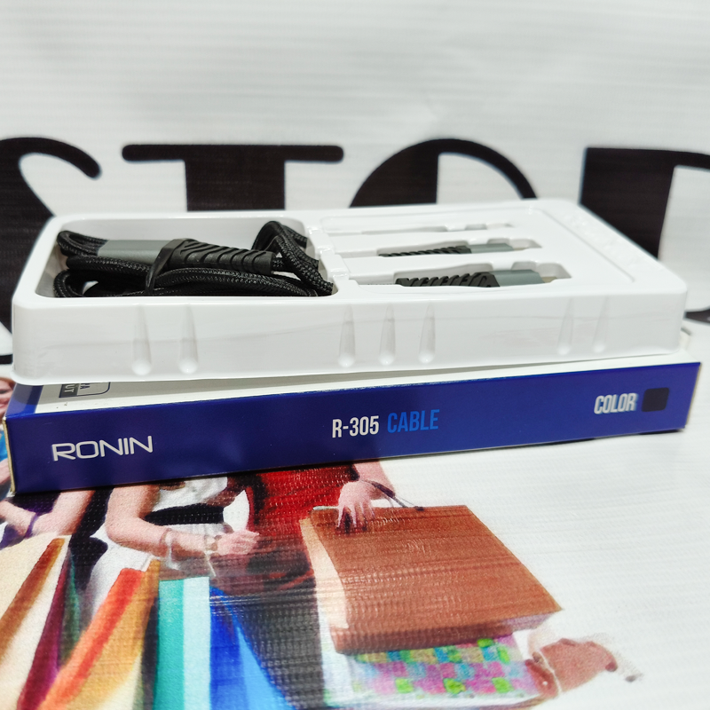 Ronin 3-in-1 Fast Charging Cable | Type-C, Micro USB & iPhone | Super Fast Charging & Data Cable