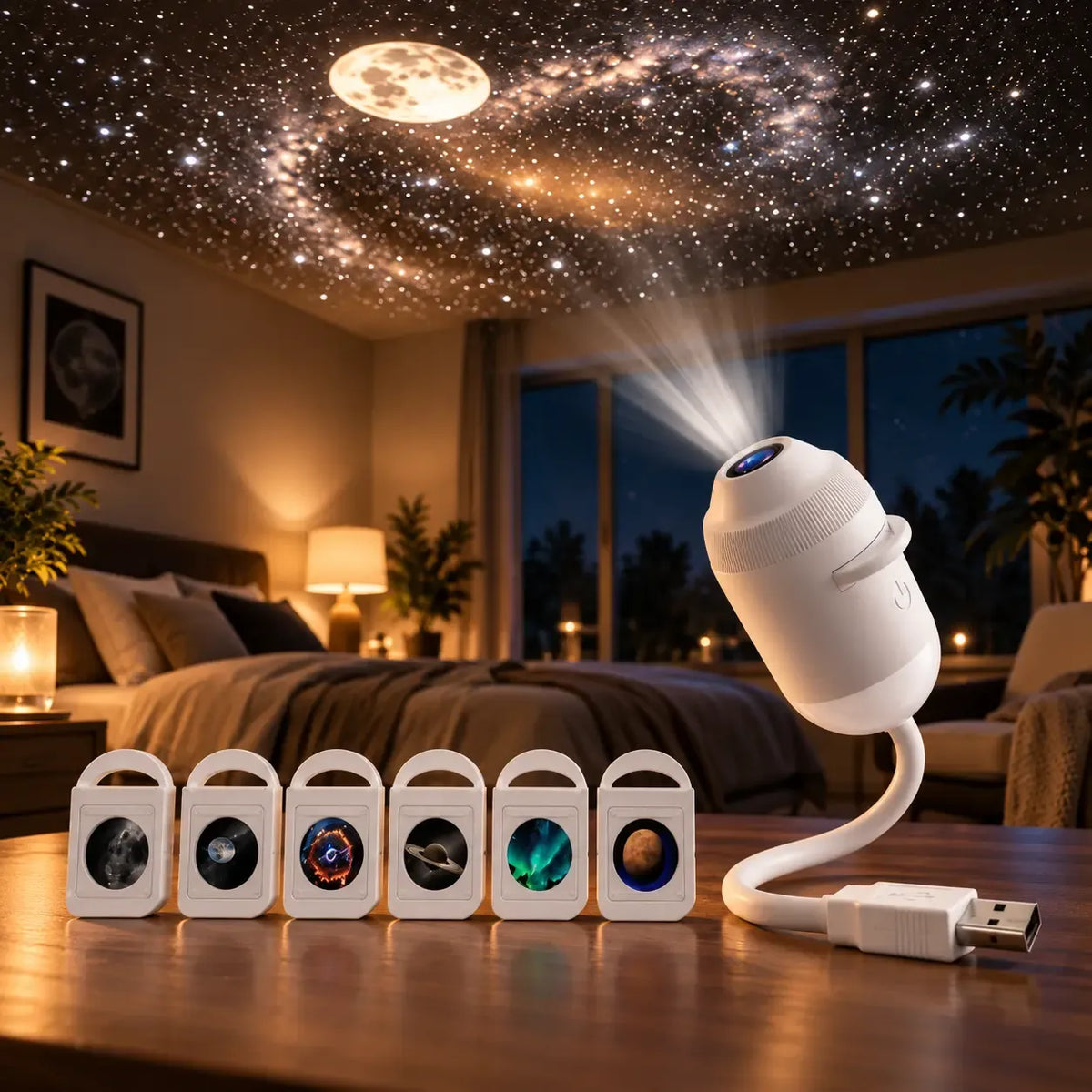USB Flexible Galaxy Star Projector Lamp -0013