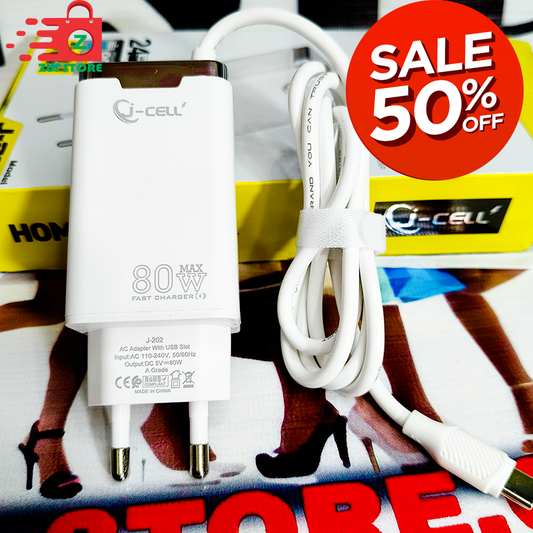 J Cell J202 Full Fast Type-C Quick Charger – Smart & Safe Power | 01