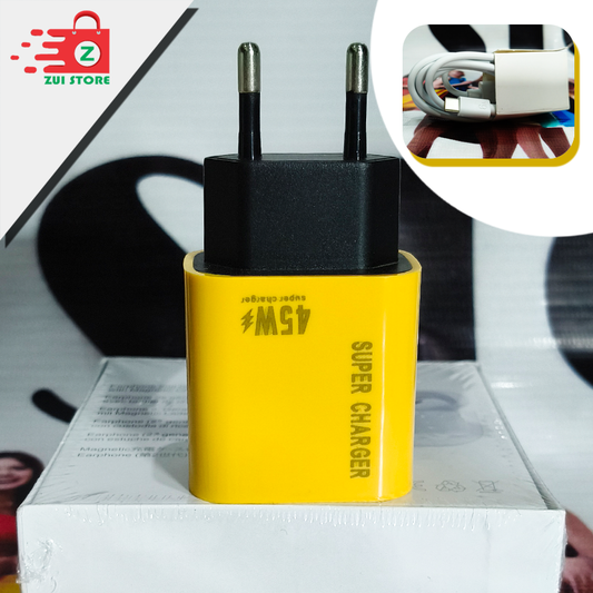Super Charger 45W PD Adapter + Free 6AM Type-C Cable  |  30