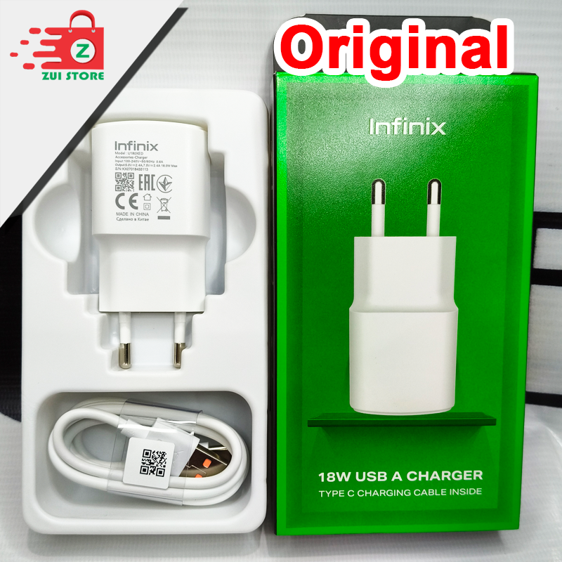 Infinix Original 18W Fast Charger + Data Cable | 100% Genuine | Safe & Efficient | 37
