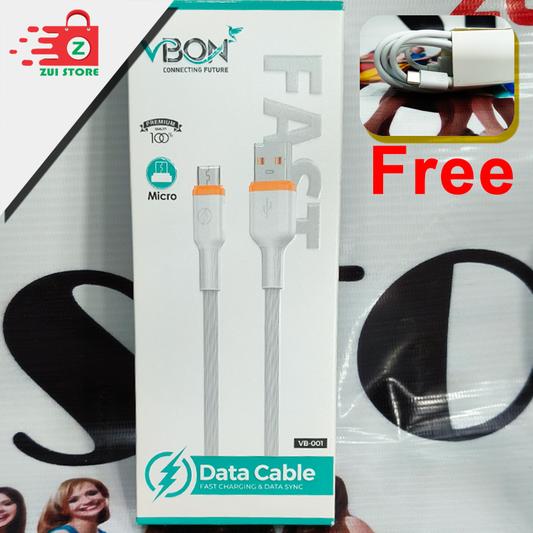 V BON Micro Fast Charging Cable | Super Speed Data & Charging + Free 6AM Cable |  33